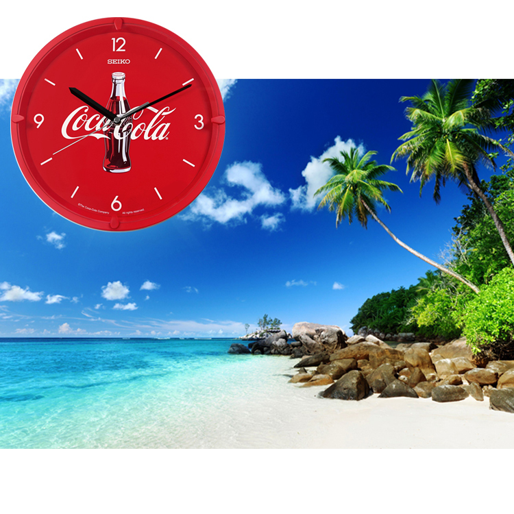 【SEIKO 日本精工】QHA901R 可口可樂 經典 質感 時尚 限量 聯名 掃秒機芯 掛鐘 時鐘