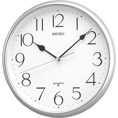 【SEIKO 日本精工】QXA001G QXA001S 現代感 簡約 經典 白色面 阿拉伯數字 掛鐘 時鐘