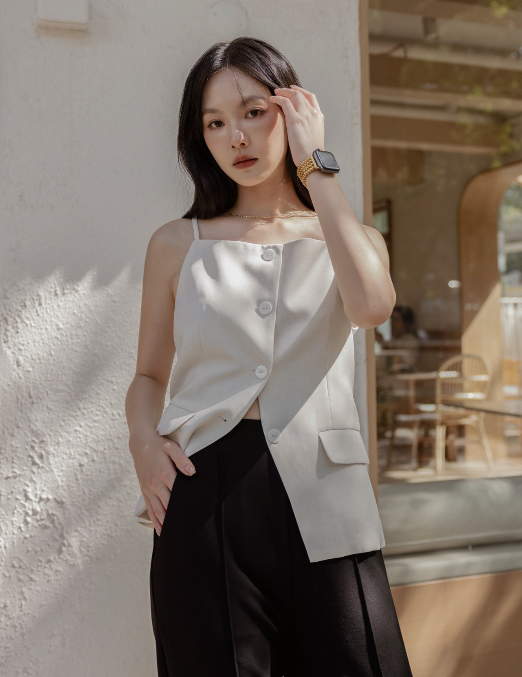 簡約知性排扣西裝背心（3尺寸）