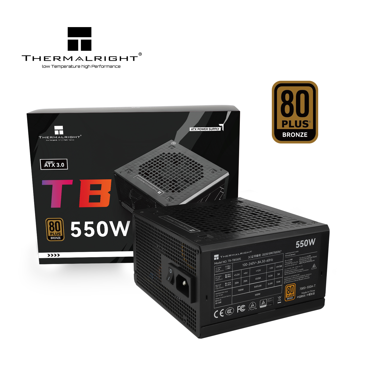 Thermalright TB550S-ATX3.0 Bronze 電源供應器