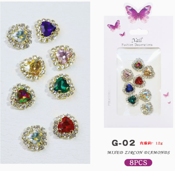 Hot Recommended Nail Art Accessories Alloy Decorative Diamonds Mixed (02)