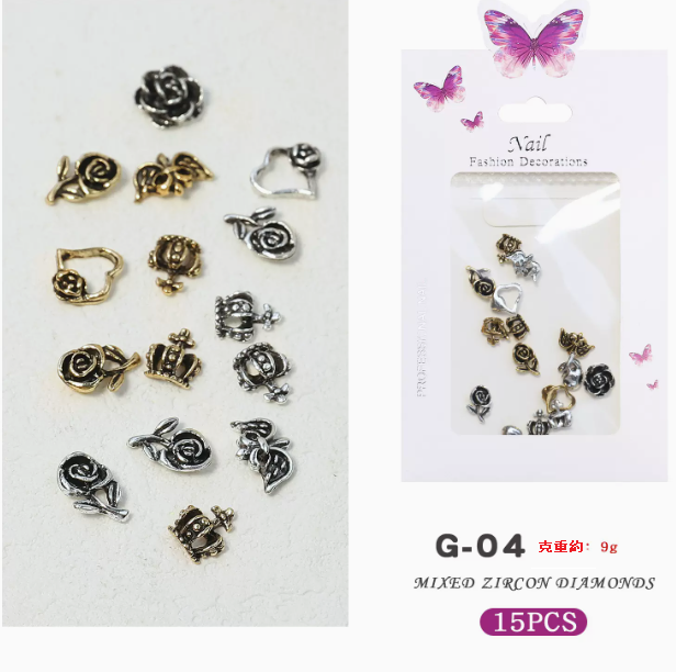 Hot Recommended Nail Art Accessories Alloy Decorative Diamonds Mixed (04)