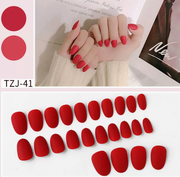 熱推美甲  流行穿戴甲片TZJ-41#（24片裝）