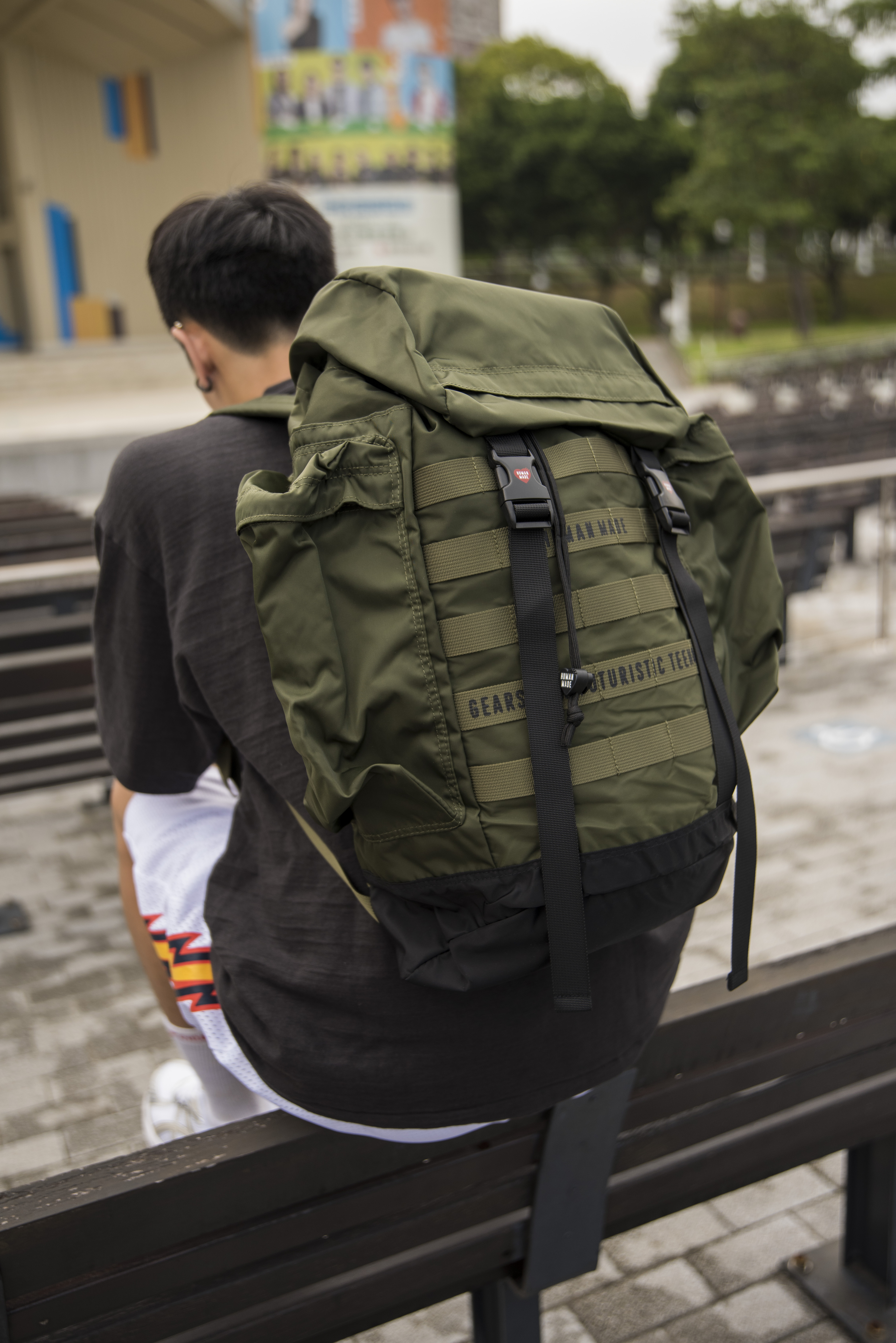 HUMAN MADE MILITARY BACKPACK 軍風後背包 墨綠色-HM23GD003