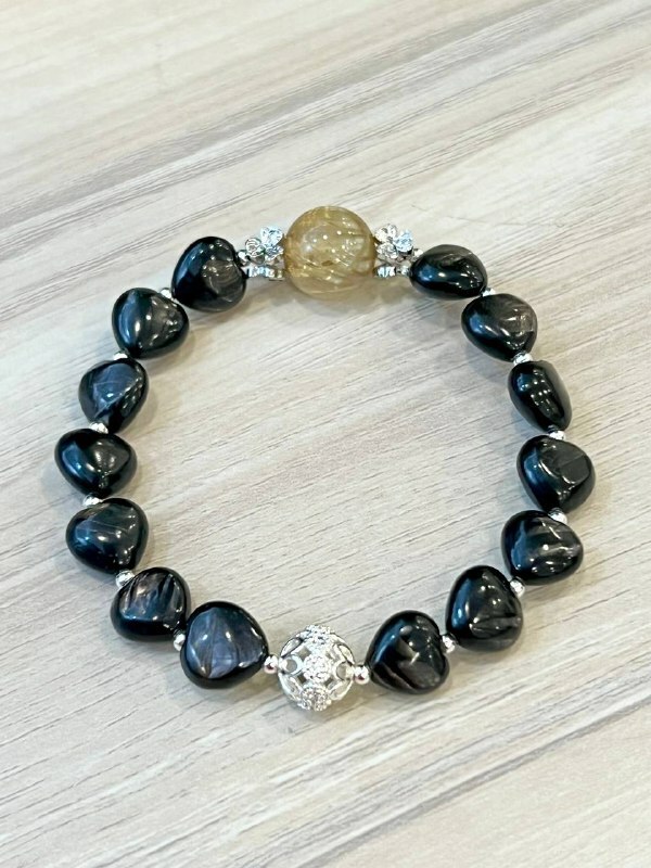 [S] GEMZ & CO ZBA HYPERSTHENE/GOLD RUTILE 12MM/9MM BLT, Y75 (Y75)