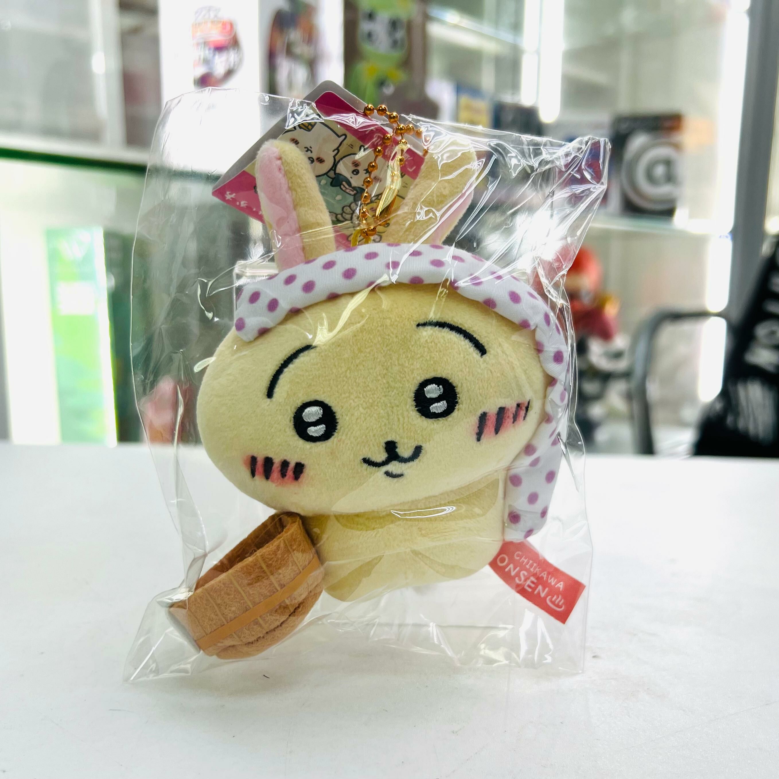 Chiikawa Plush Doll Keychain 溫泉兔子
