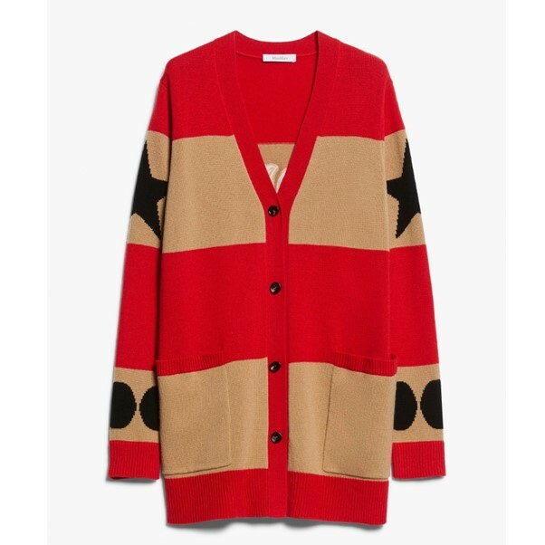1DJ0914-003 MAX MARA Wool And Cashmere Cardigan Red #1346034106012 - VALIDO (C-NB-E)