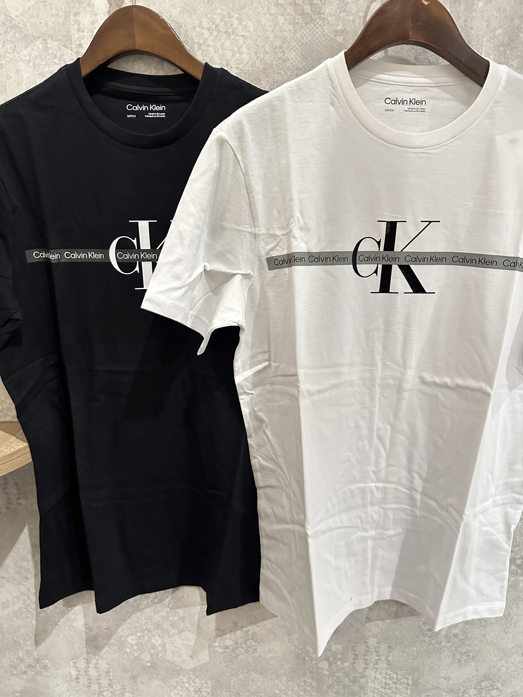 Calvin Klein CK 橫條串標字母 短袖上衣 短袖 短T