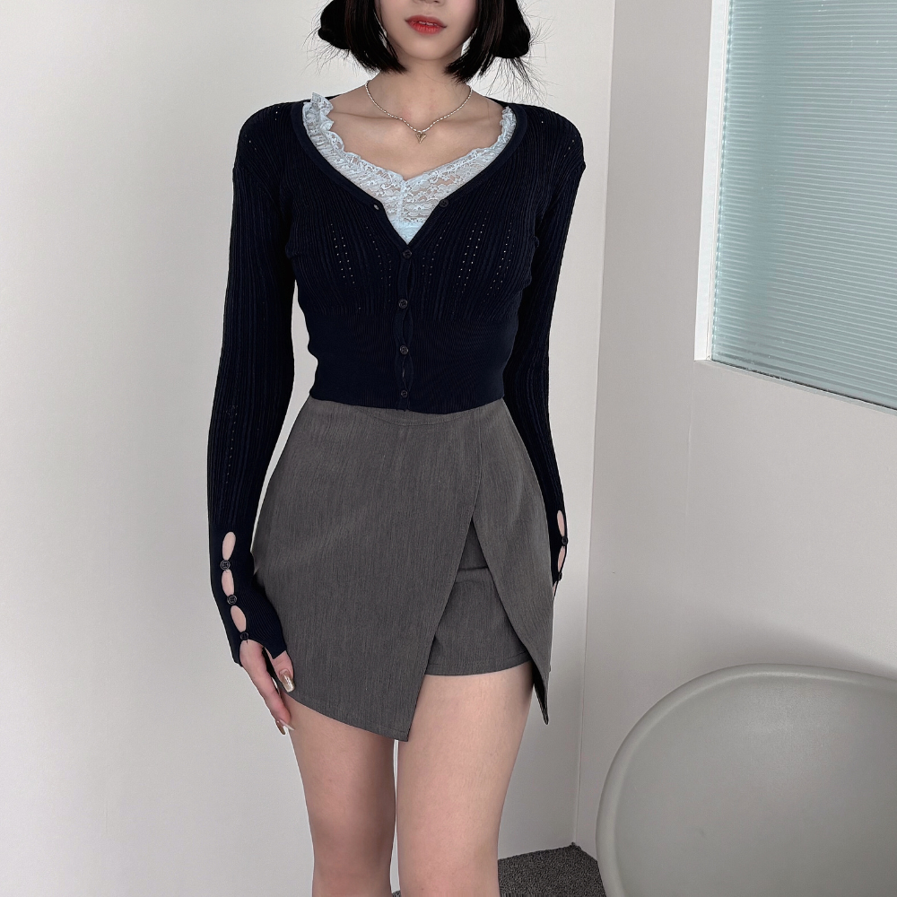 造型顯瘦A字西裝短褲裙-2色 西裝褲 短裙 (現貨)