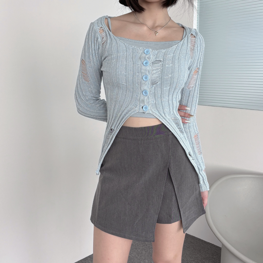 造型顯瘦A字西裝短褲裙-2色 西裝褲 短裙 (現貨)