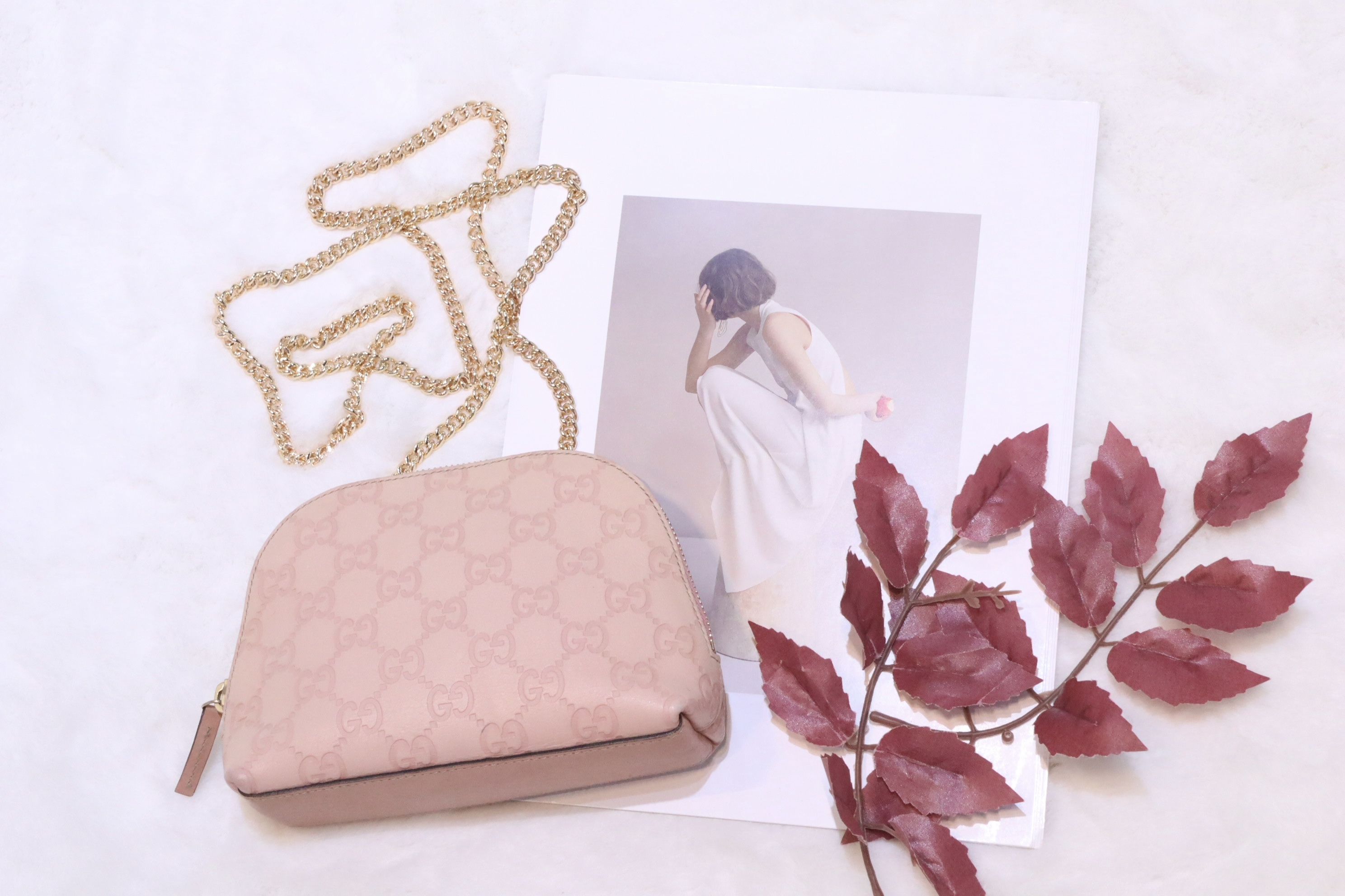 粉紅Gucci 暗花pouch🩷