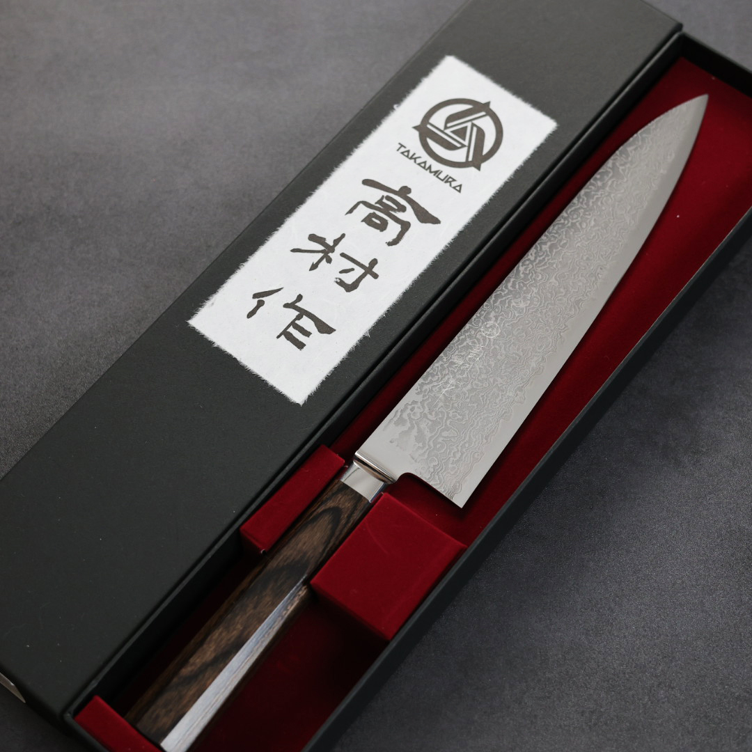 【 高村刃物 】打雲花　漆　牛刀　180mm Takamura 高村刃物 】打雲花 漆 牛刀 180mm Takamura