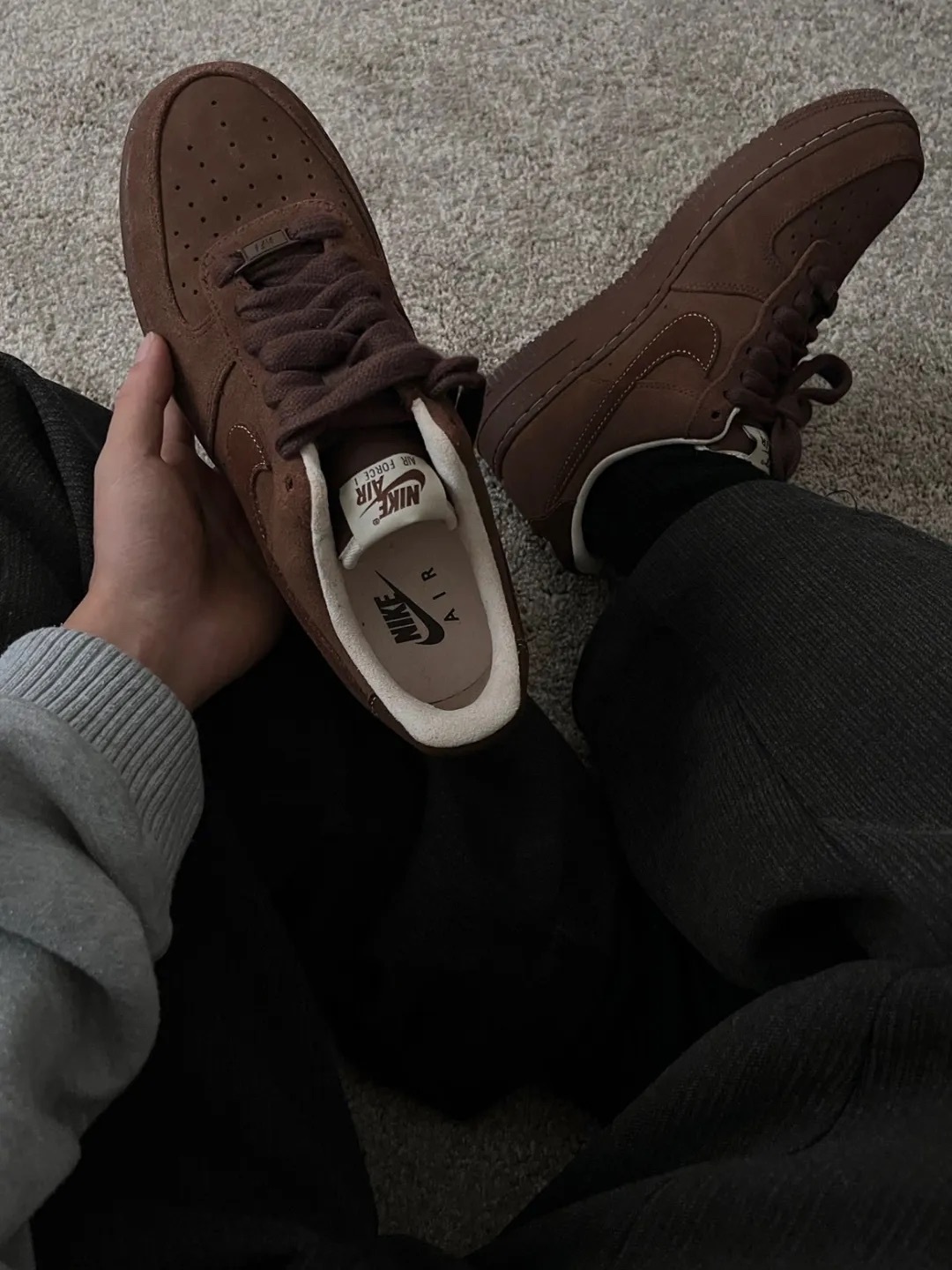 NIKE AIR FORCE 1 "CACAO WOW" AF1 摩卡棕 奶油色 大地色 巧克力色 外縫線 麂皮 女鞋 FQ8901-259 / 預購