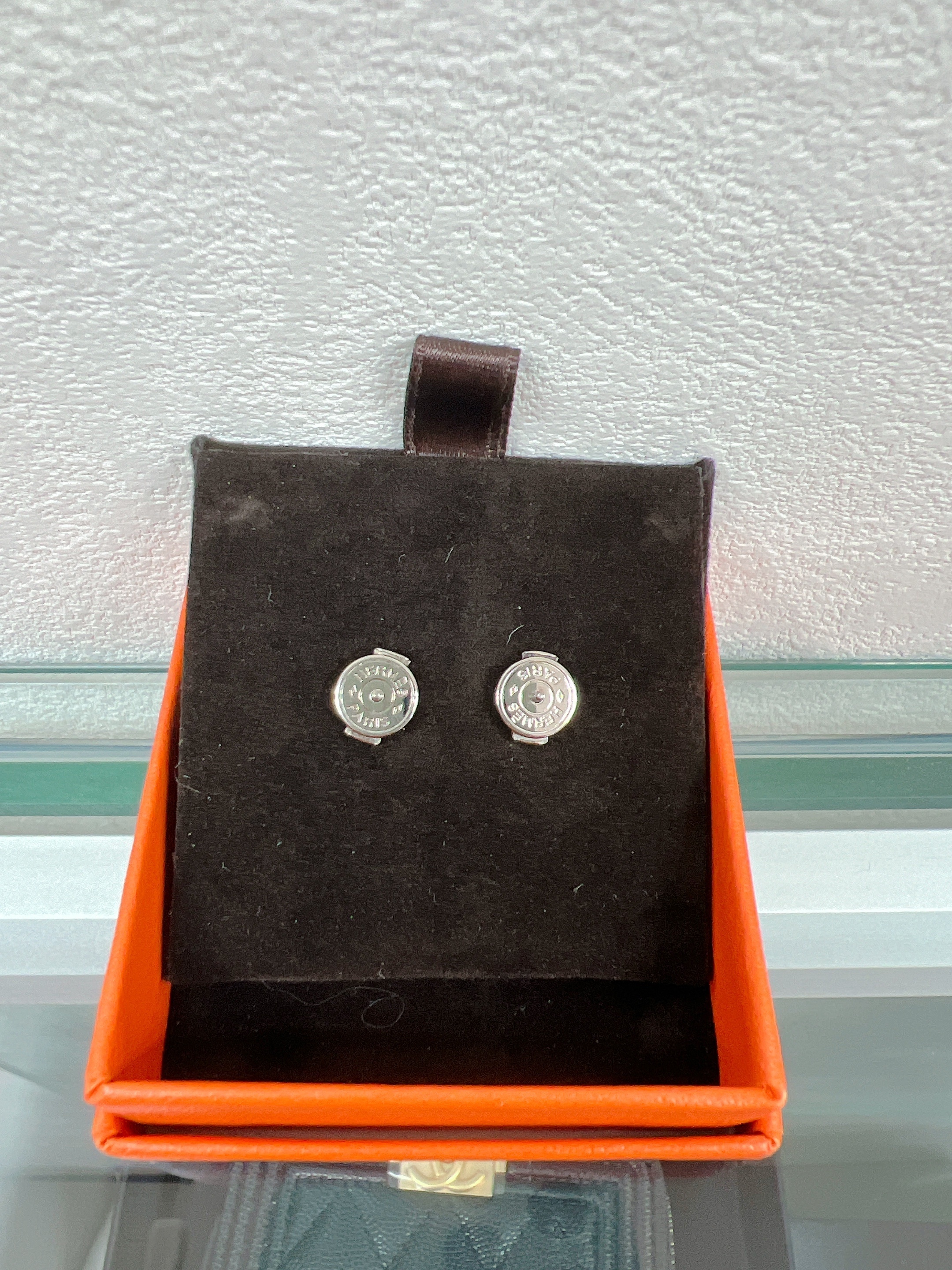 Hermes big pop h earrings (orange PHW)