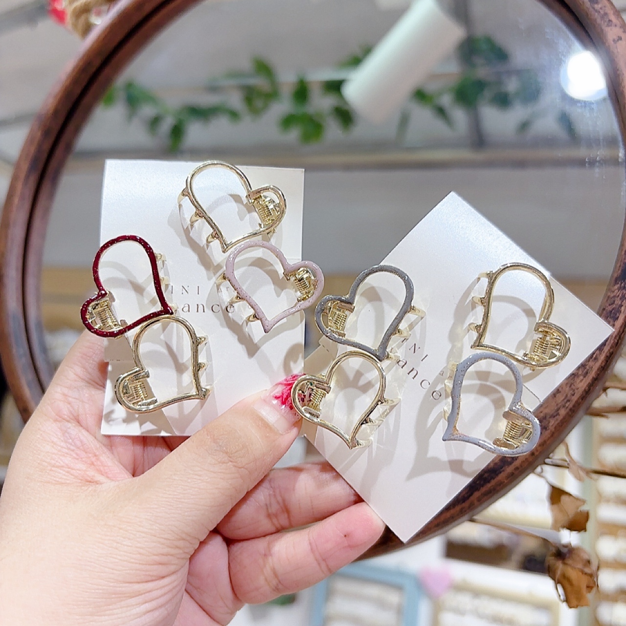 [日本制] 心形髮夾仔SET