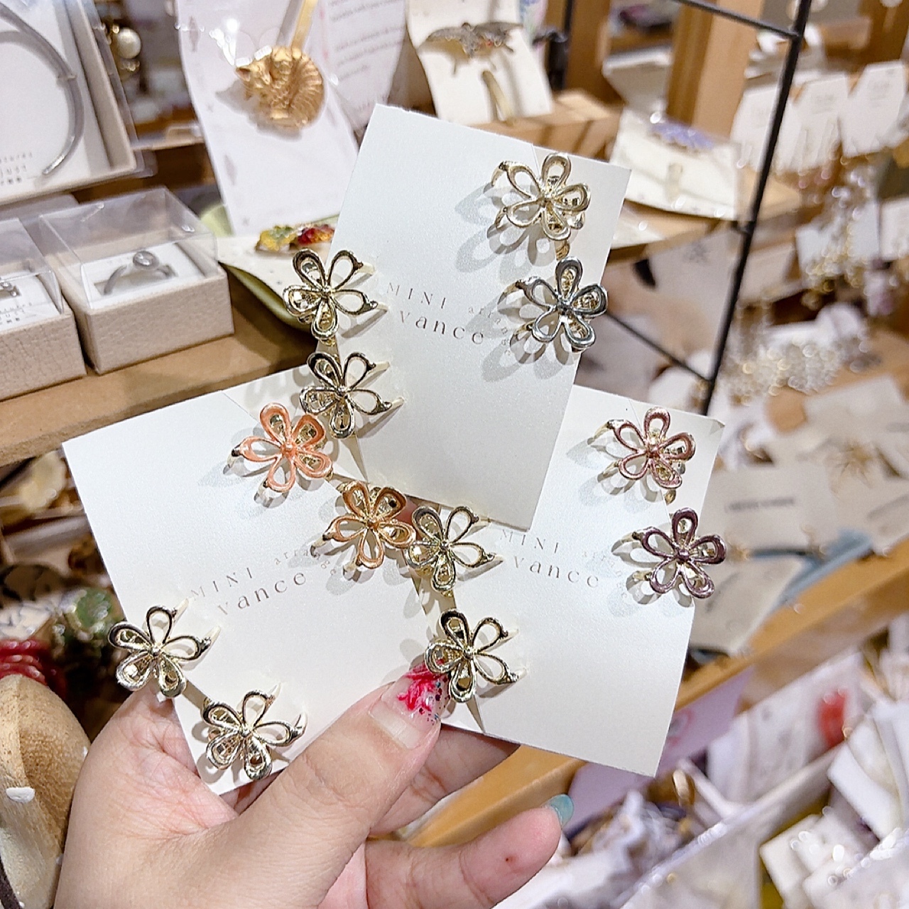 [日本制] 迷你花形髮夾仔SET