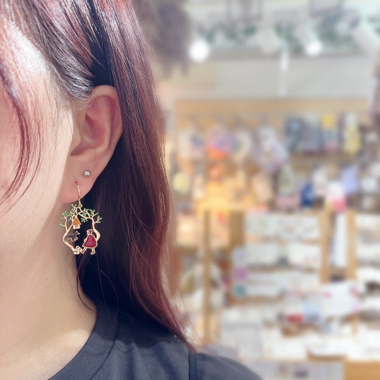 小紅帽耳環/頸鏈