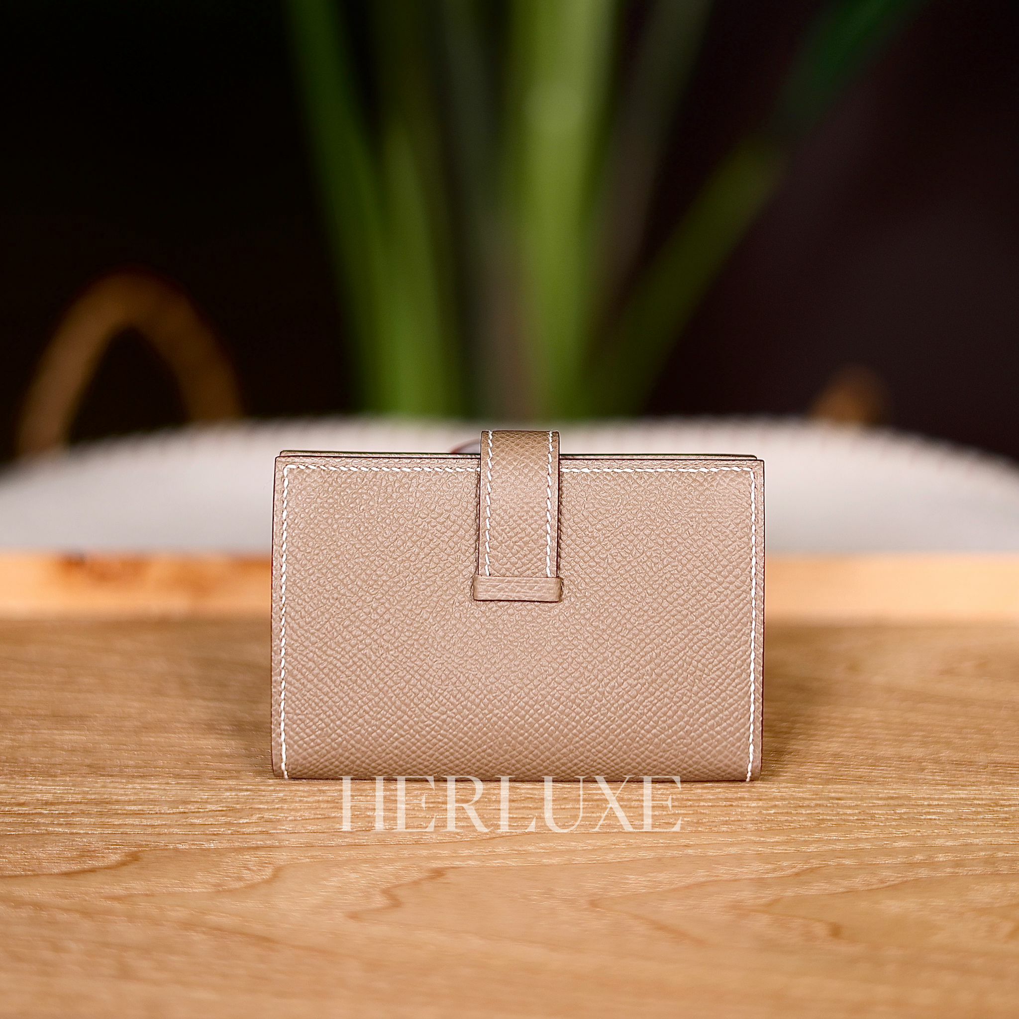 Bearn mini card holder 18 etoupe cc epsom