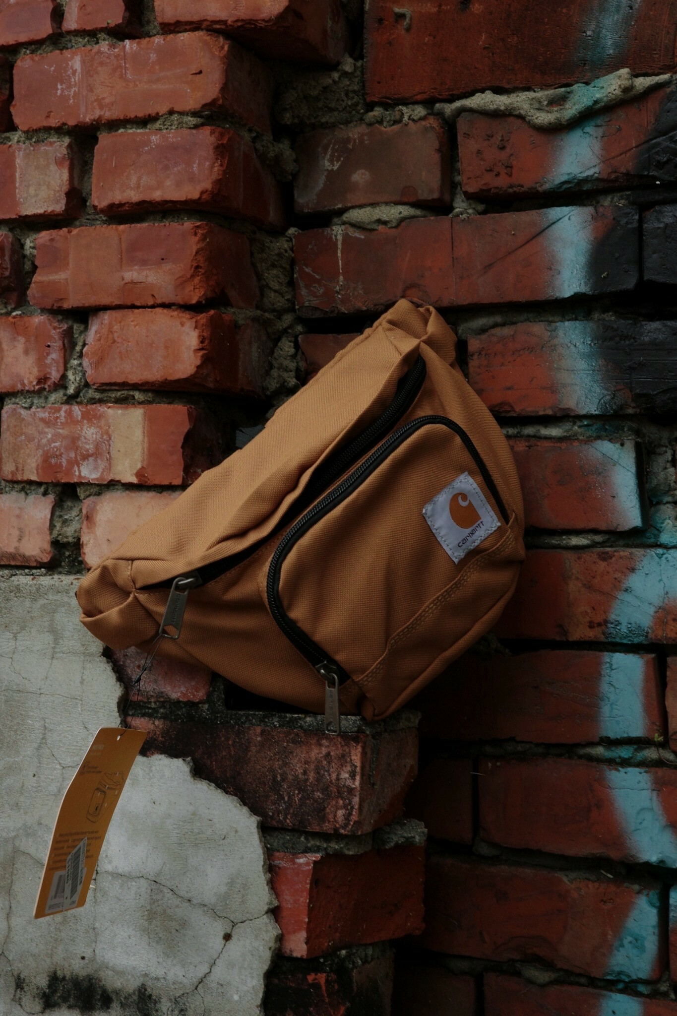 CARHARTT 大口袋布標 腰包 兩色