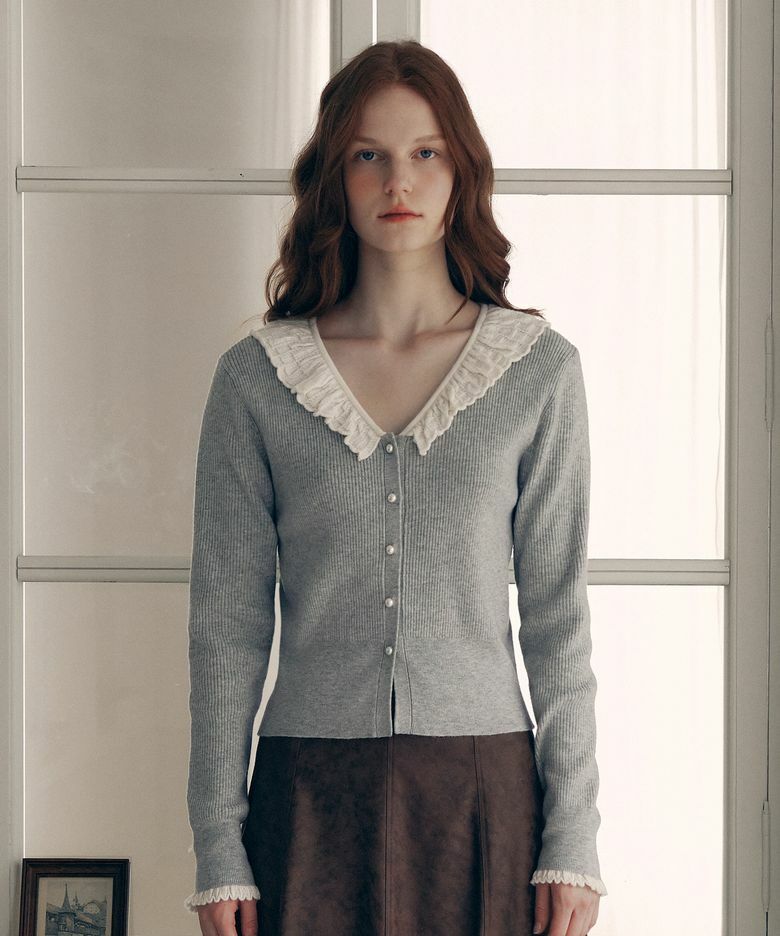 ROLAROLA FRILL COLLAR CARDIGAN
