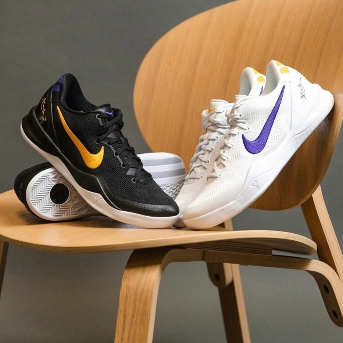 Nike Kobe 8 Protro Lakers Away/Home 黑黃/白紫 柯比 八代 低筒 實戰籃球鞋