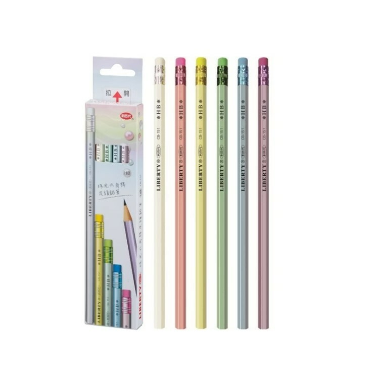 利百代 珠光六角HB皮頭鉛筆12入 CB-151