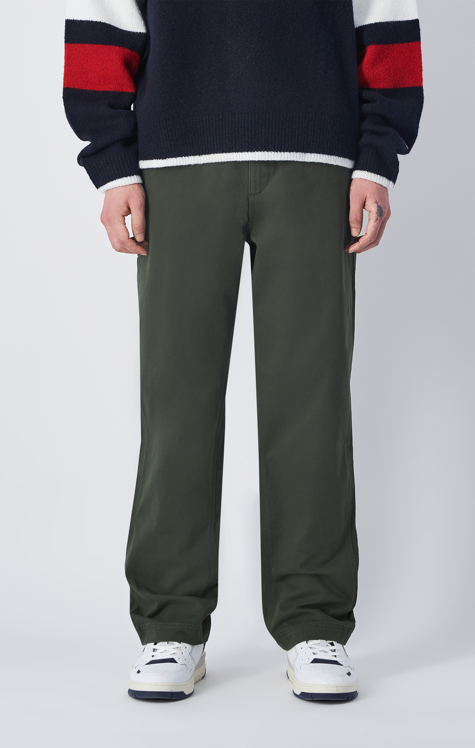 男款-ROCHESTER重水洗斜紋工作直筒長褲-軍綠 (220509-GS508)