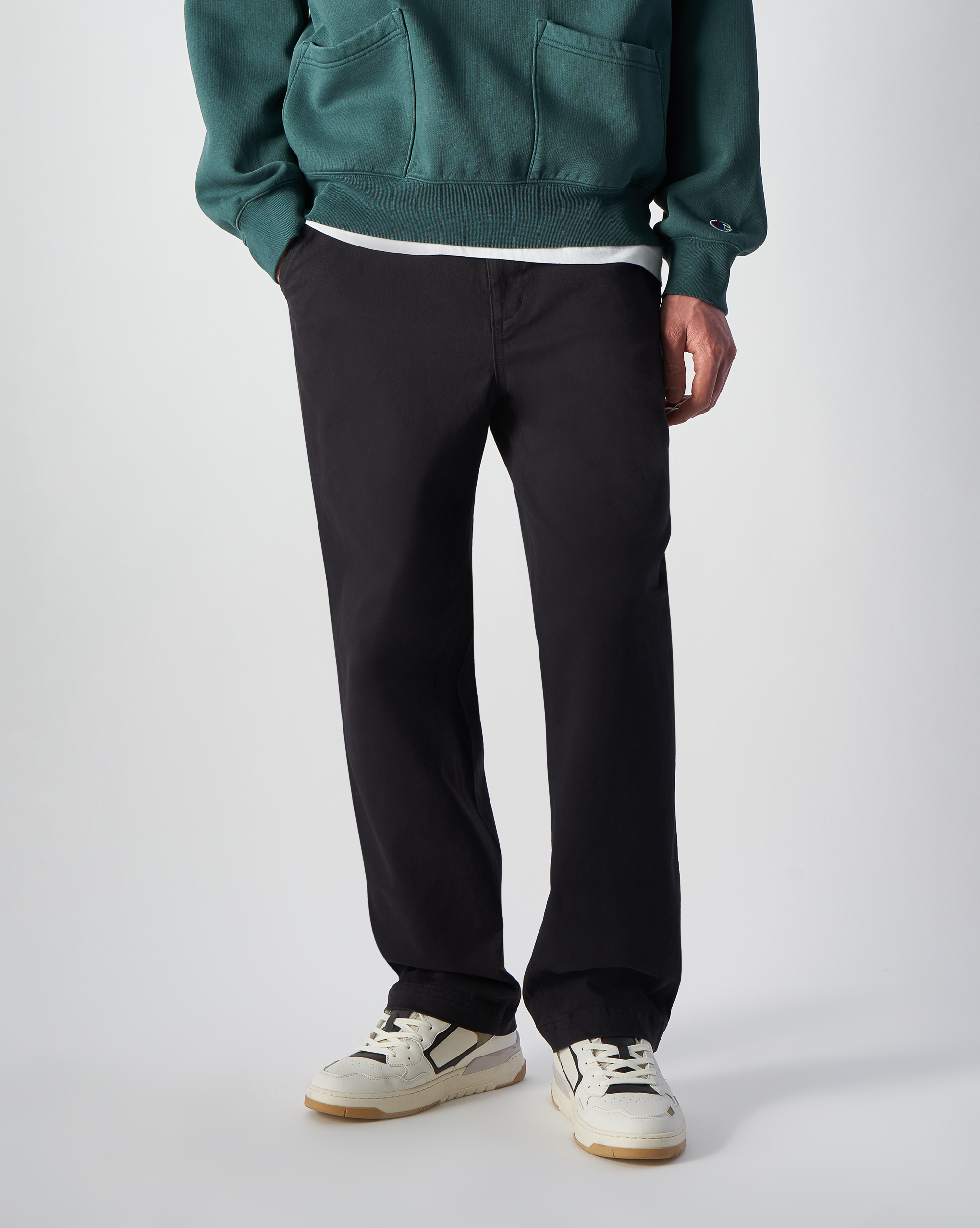 男款 -ROCHESTER重水洗斜紋工作直筒長褲-黑色（220509-KK001）