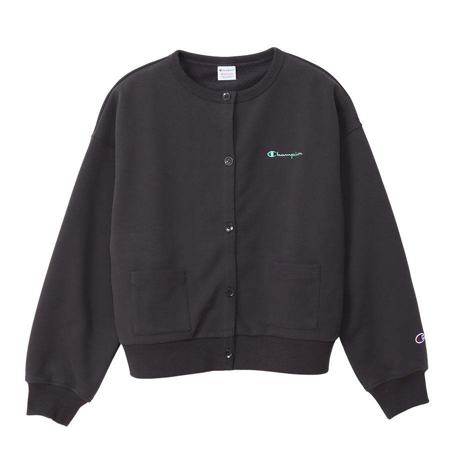 女款-CASUAL 刺繡開襟外套-黑色（CW-A011-055）