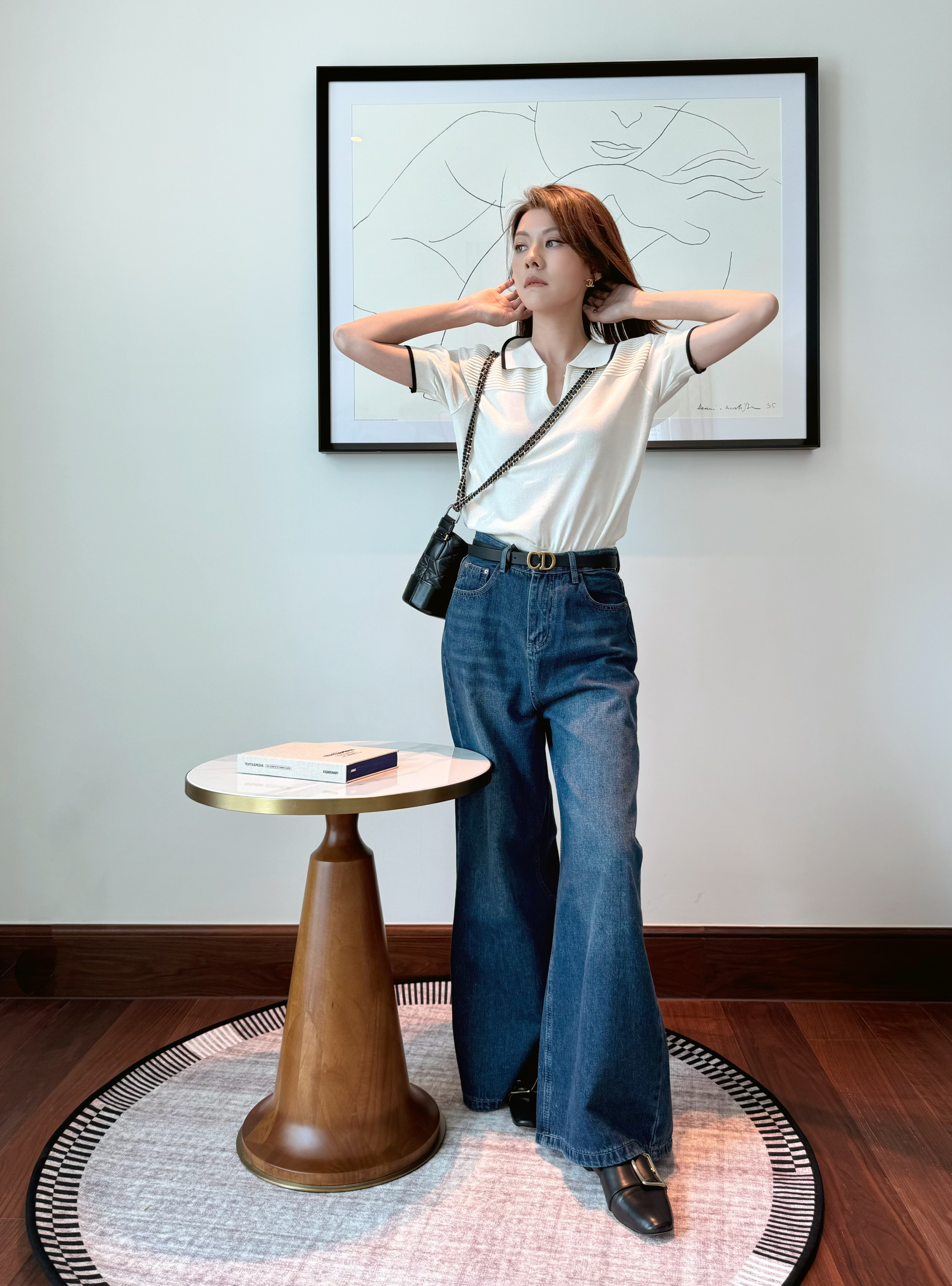 Colorboard Timmed Collar Knit Polo_KN249L06