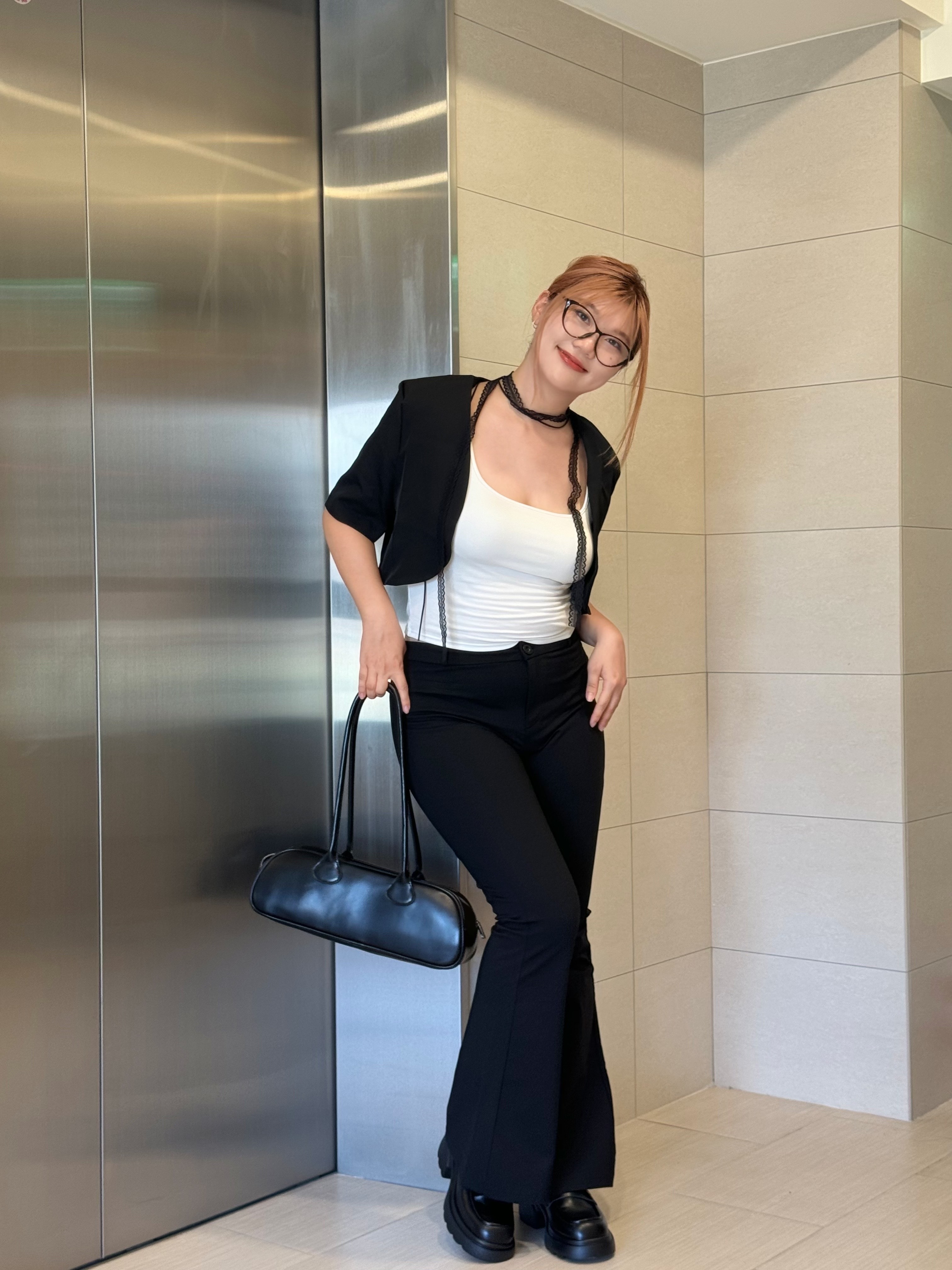 B5闆娘推薦✨超顯瘦彈彈喇叭西裝褲