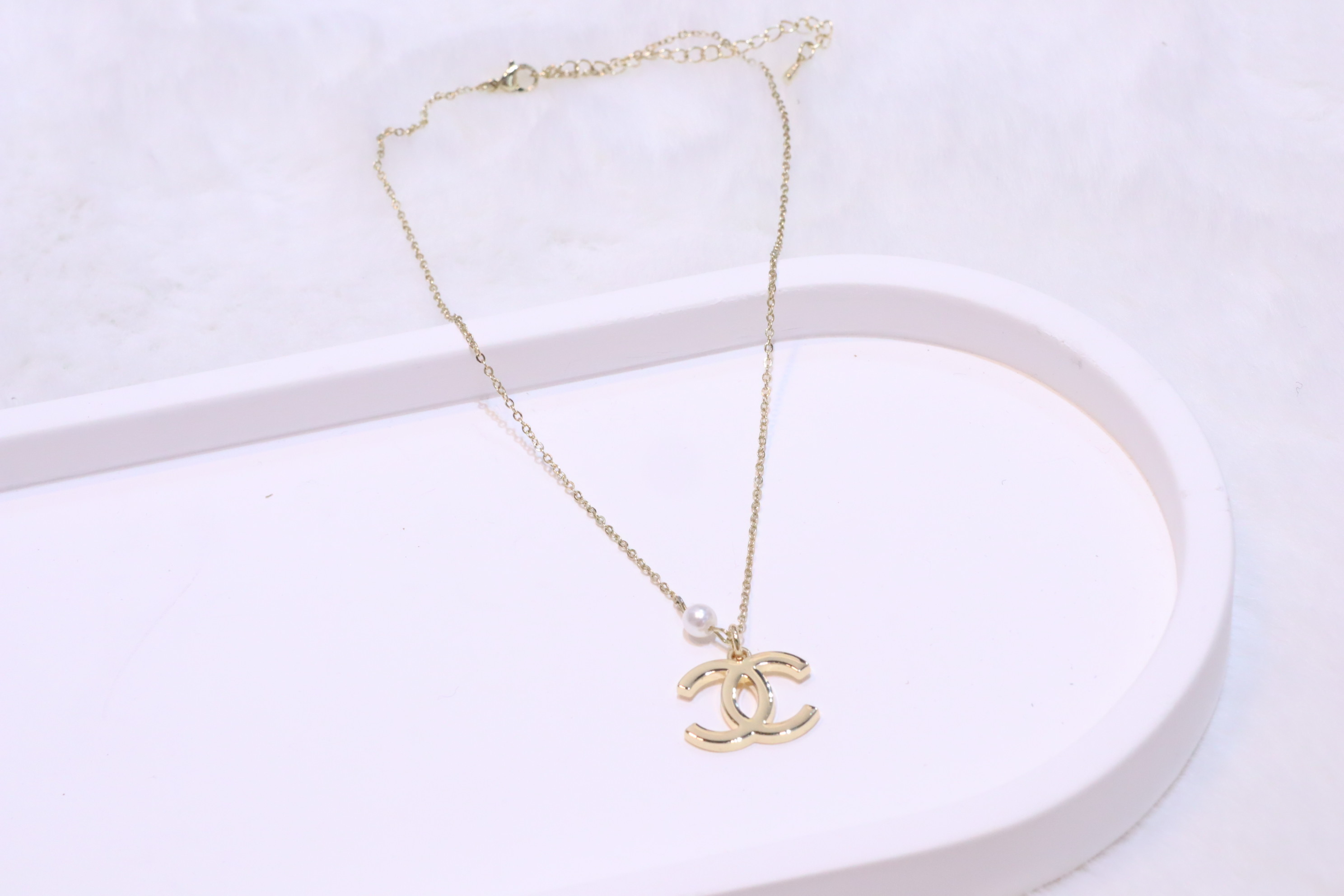 Chanel 雙C handmade淡珍珠頸鏈🤍