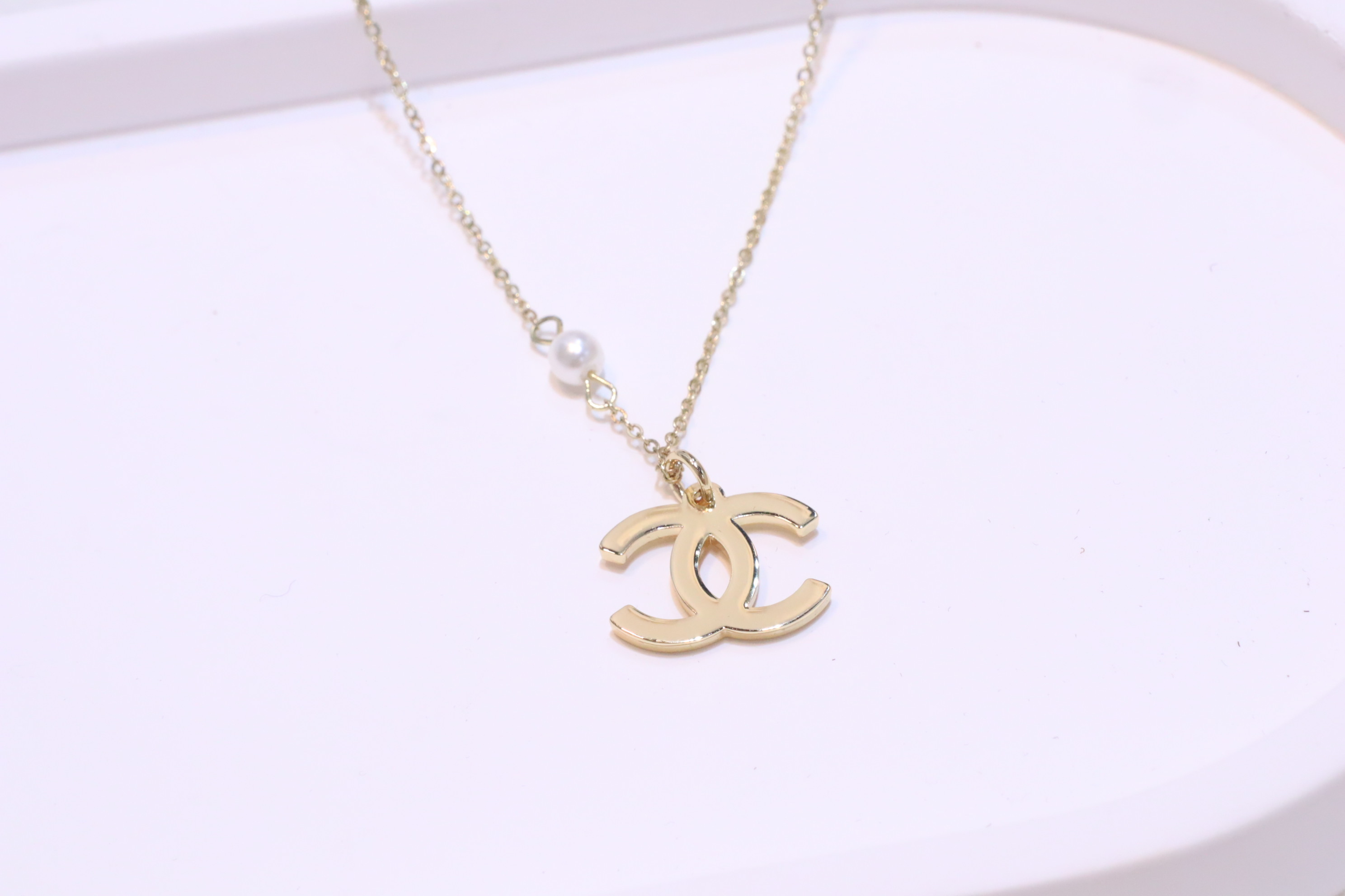 Chanel 雙C handmade淡珍珠頸鏈🤍