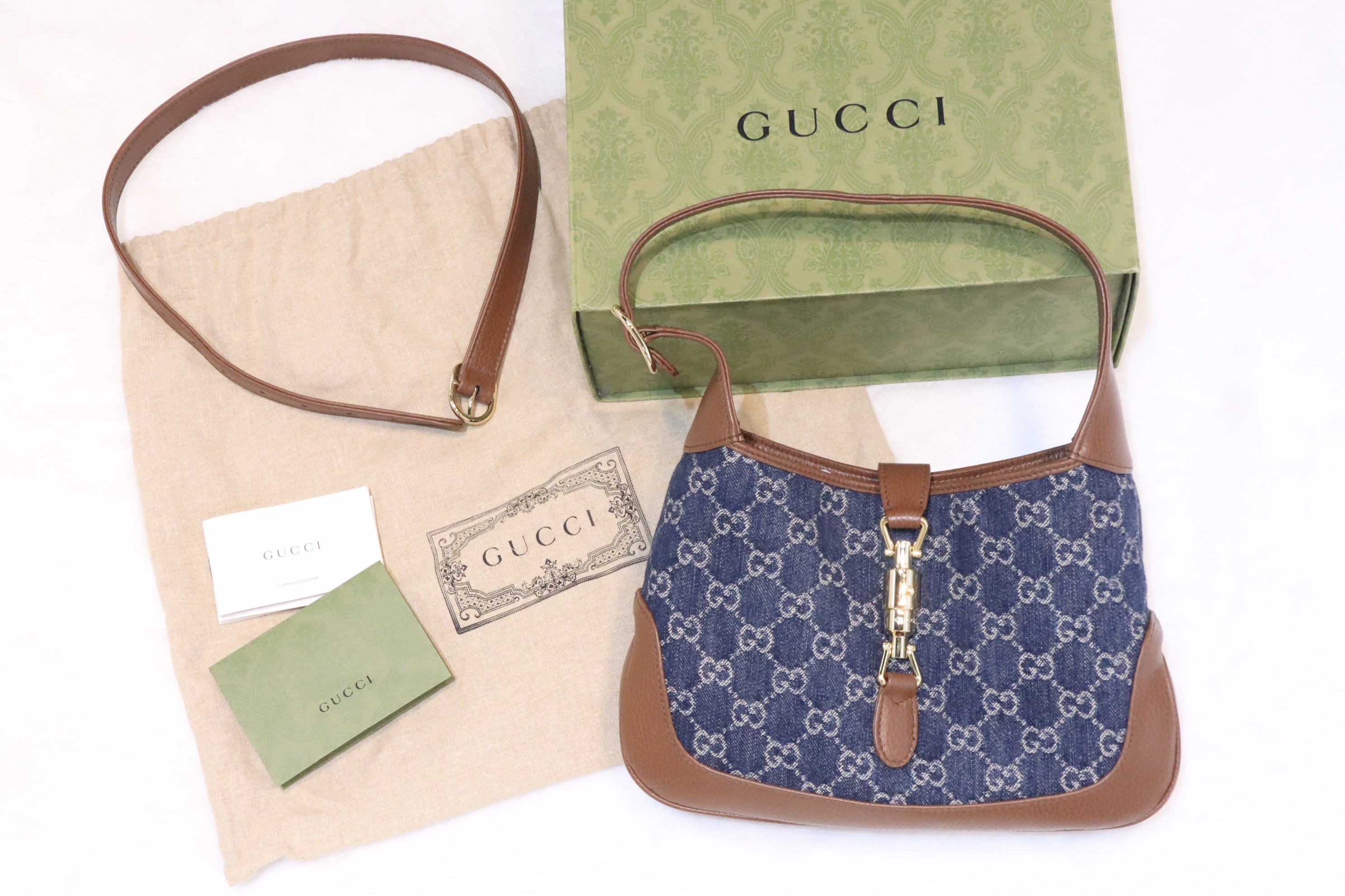 Gucci Jackie 1961 牛仔Handbag💙