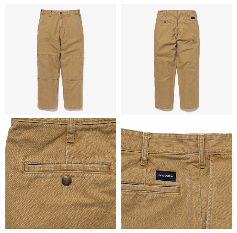 DESCENDANT 2024 A/W DET DOUBLE KNEE TROUSERS - BEIGE PRE ORDER ITEM (預訂中)
