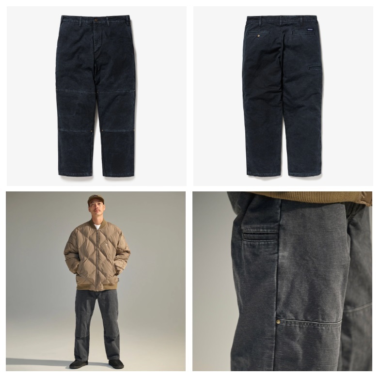 DESCENDANT 2024 A/W DET DOUBLE KNEE TROUSERS - BLACK PRE ORDER ITEM (預訂中)