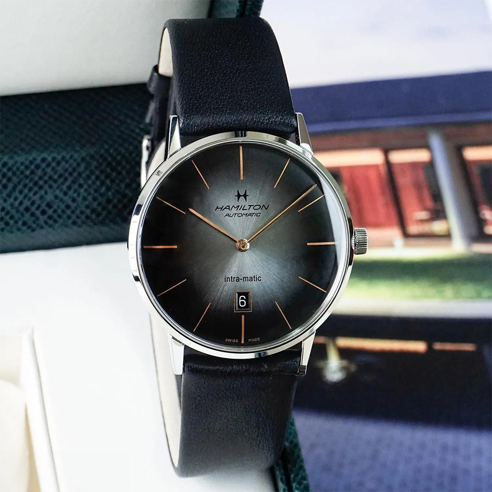 【Hamilton 漢米爾頓】INTRA-MATIC AUTO美國經典系列 H38755781 鏤空背蓋 日期顯示 機械腕錶