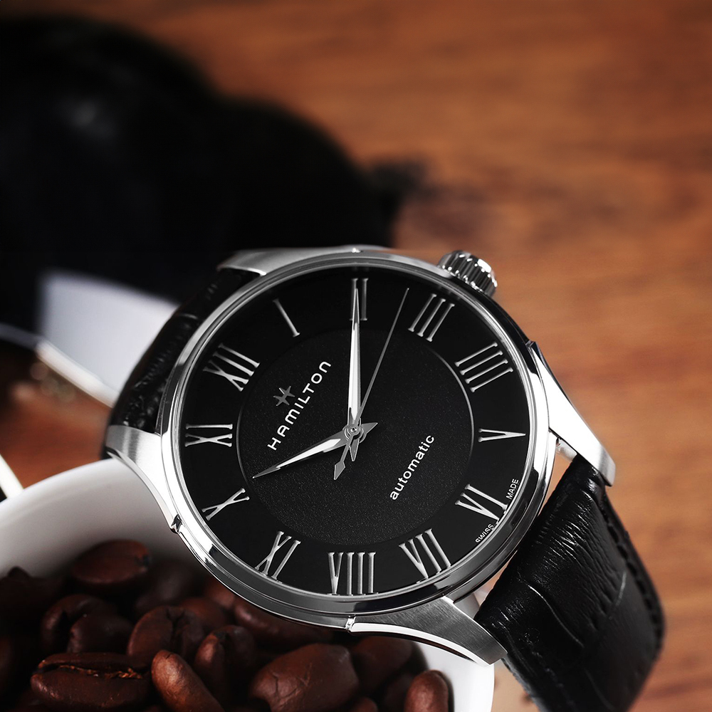 【Hamilton 漢米爾頓】AUTO爵士系列 H42535730 鏤空背蓋 夜光指針 機械腕錶