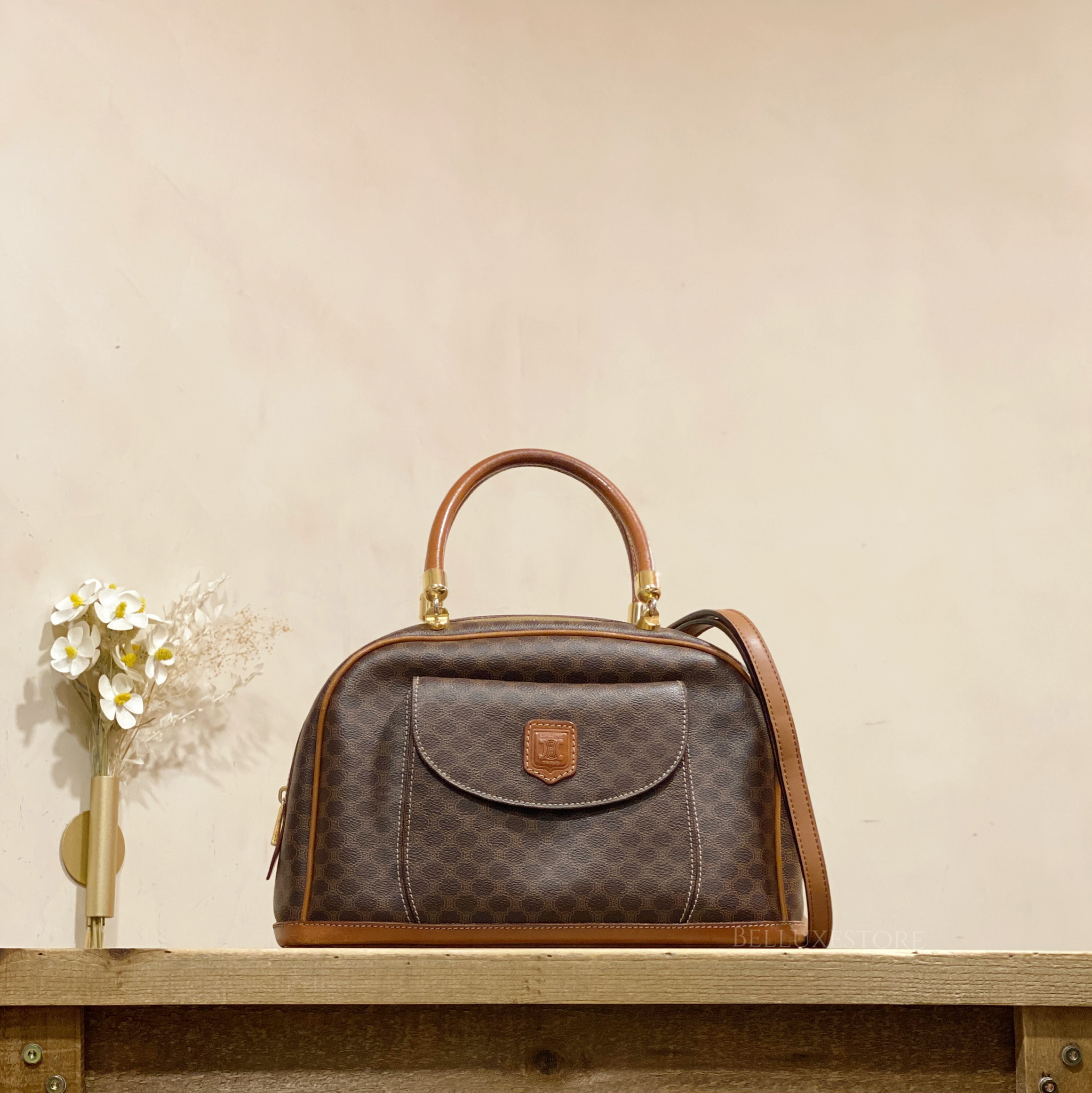 [Preowned] Celine vintage tote brown