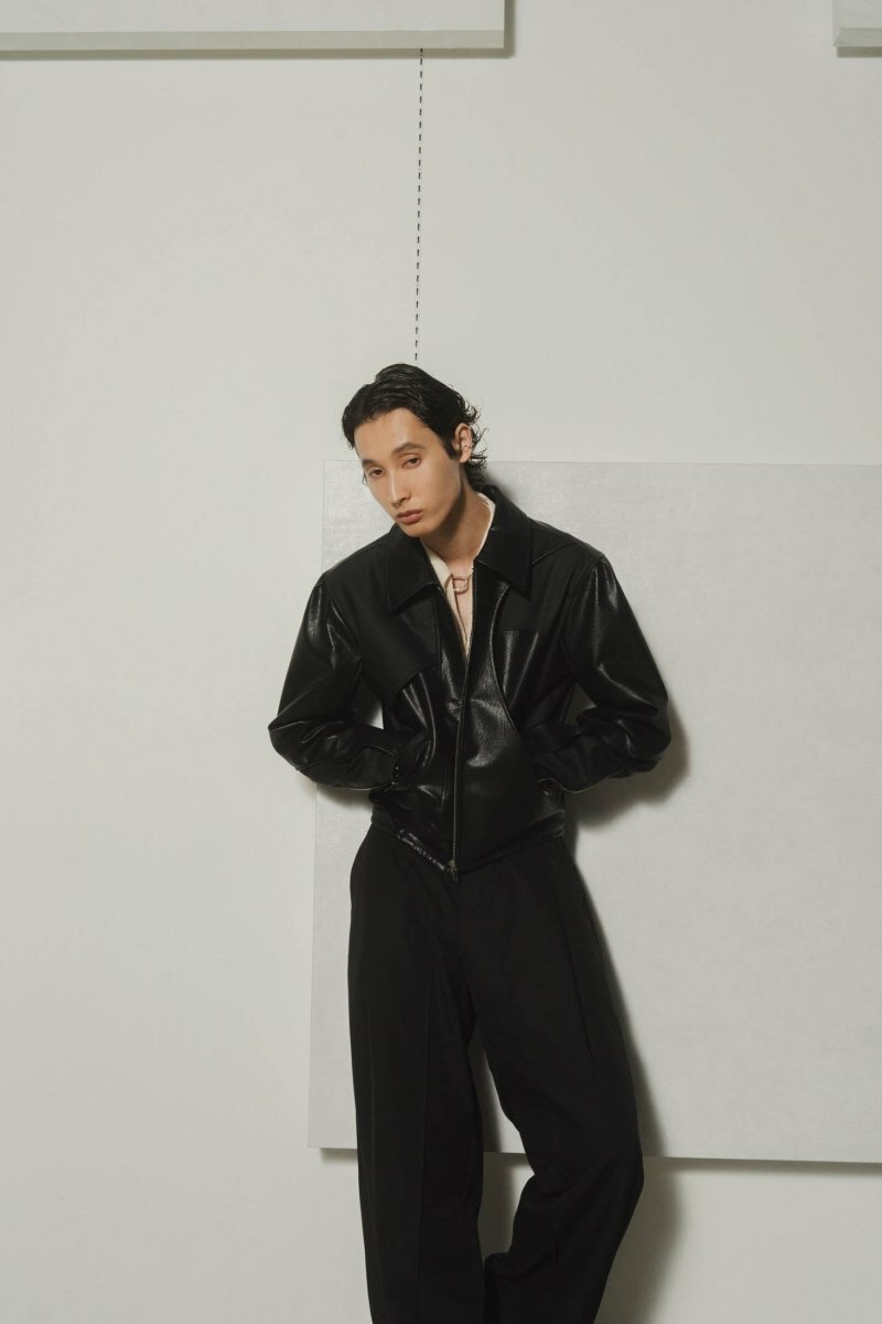 Knuth Marf 黒 レザージャケット F leather riders blouson(unisex)/black | KNUTH MARF