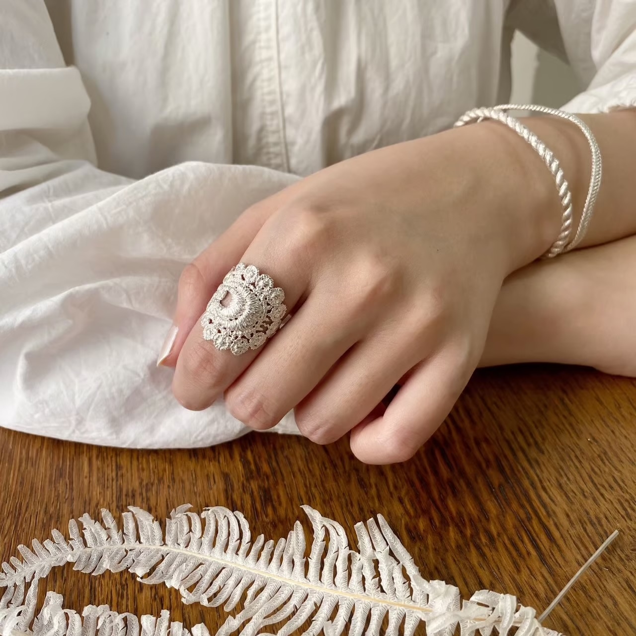 Lace Peacock Ring (silver)｜FLAVOUR