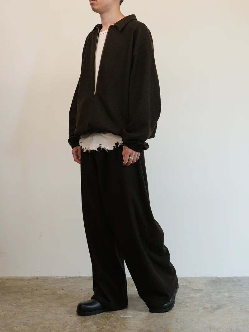 ANCELLM - WOOL PULL OVER SHIRT/ 2COLORS ANCELLM - WOOL PULL OVER SHIRT/ 2COLORS