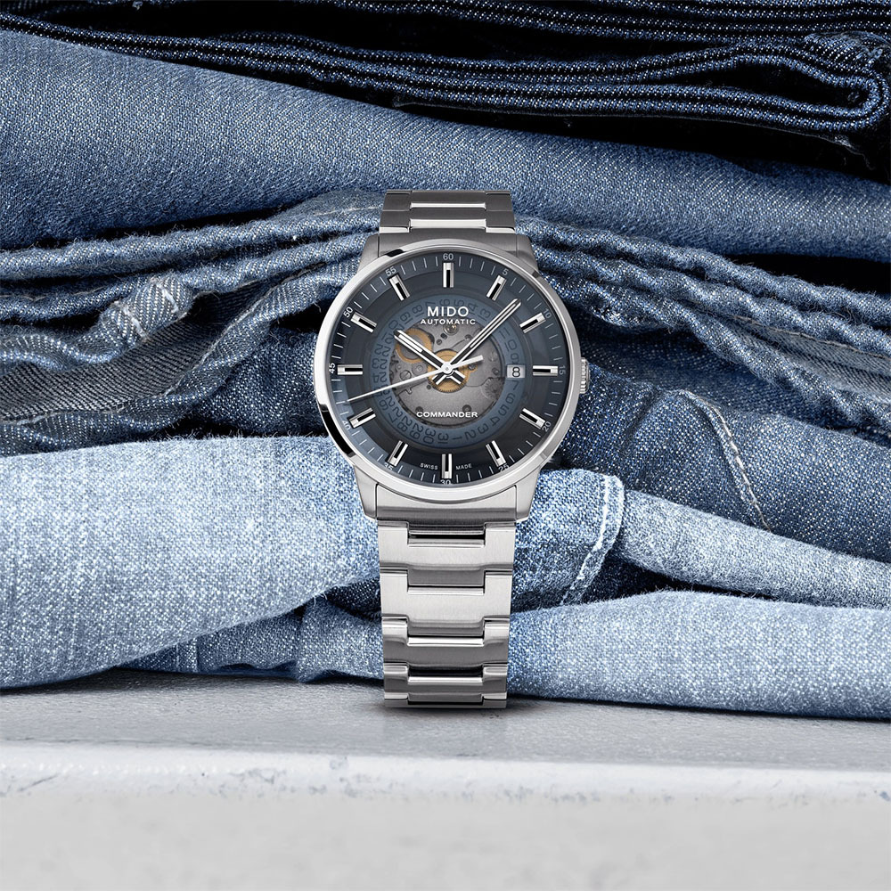 【MIDO 美度】Commander香榭系列 M0214071141100 煙灰漸層 鏤空 夜光 日期顯示 自動機械 手錶