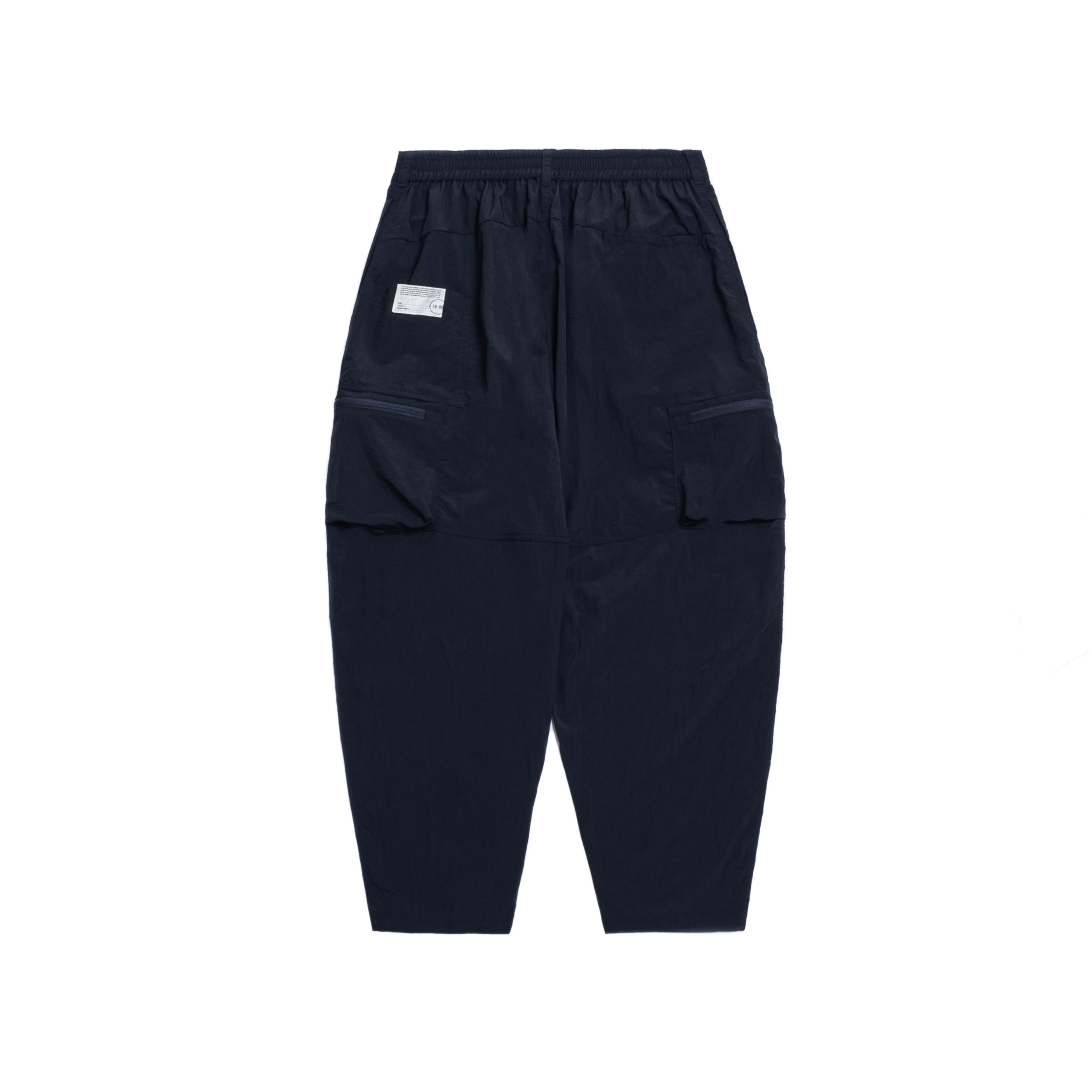 persevere ナイロンカーゴパンツ ブラックブルー PERSEVERE MULTI-POCKET TAPERED PANTS - BLACK BLUE