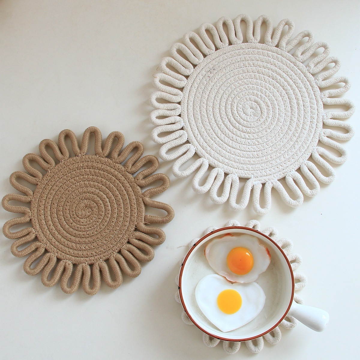 《4791》日式質感花樣手工編織隔熱墊