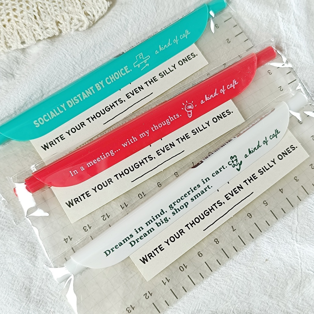 A Kind of cafe什物．什物話夾子筆組合 紅/藍綠/白