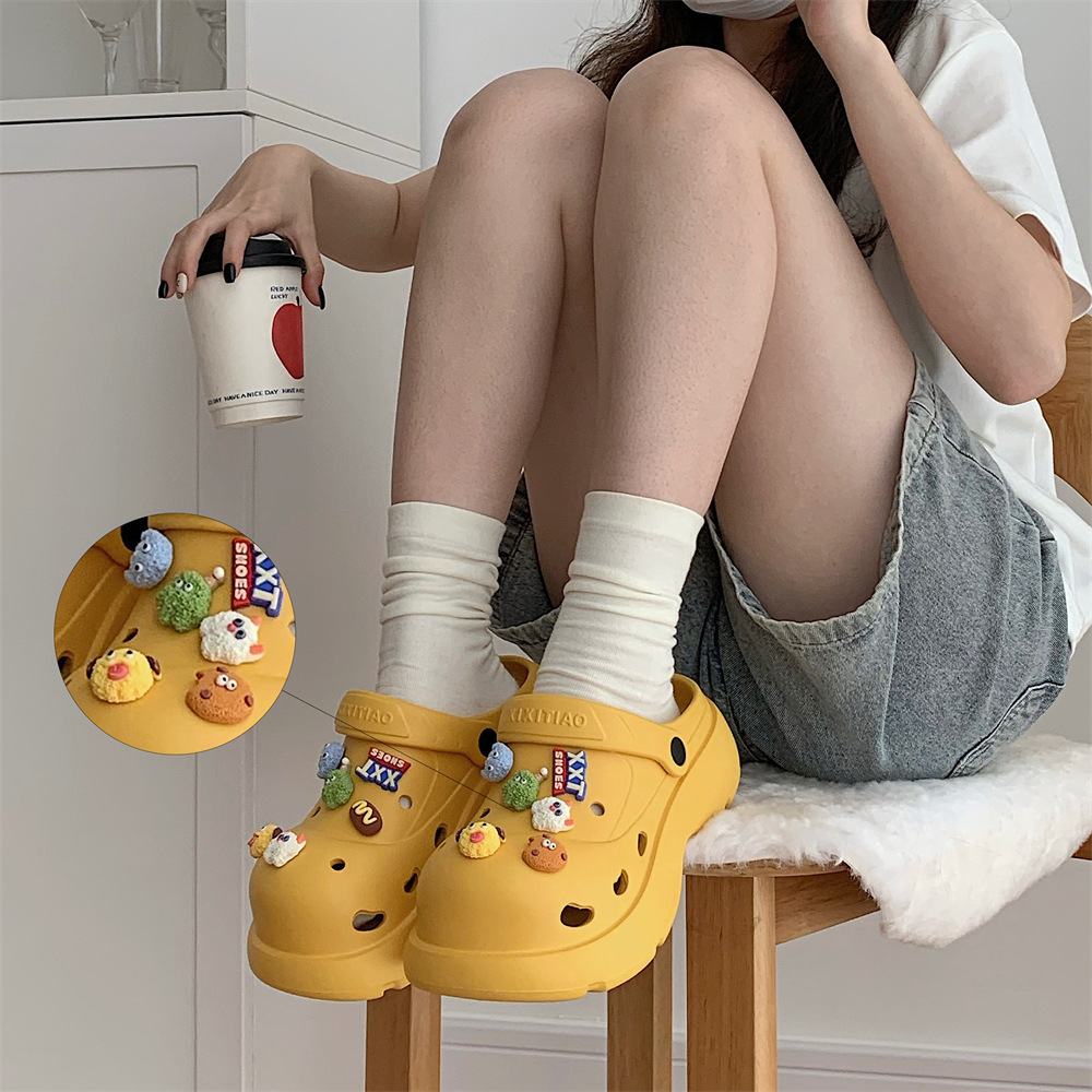 《4794》繽紛可愛小怪獸們厚底洞洞鞋