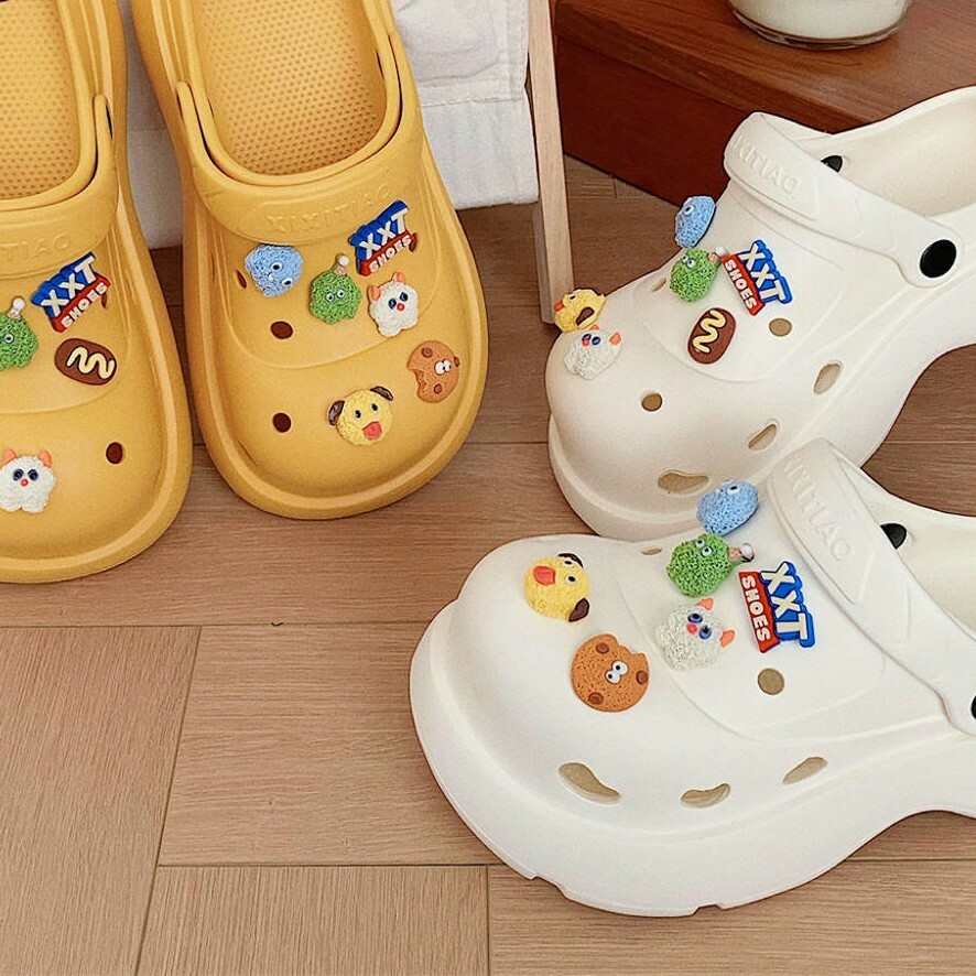 《4794》繽紛可愛小怪獸們厚底洞洞鞋