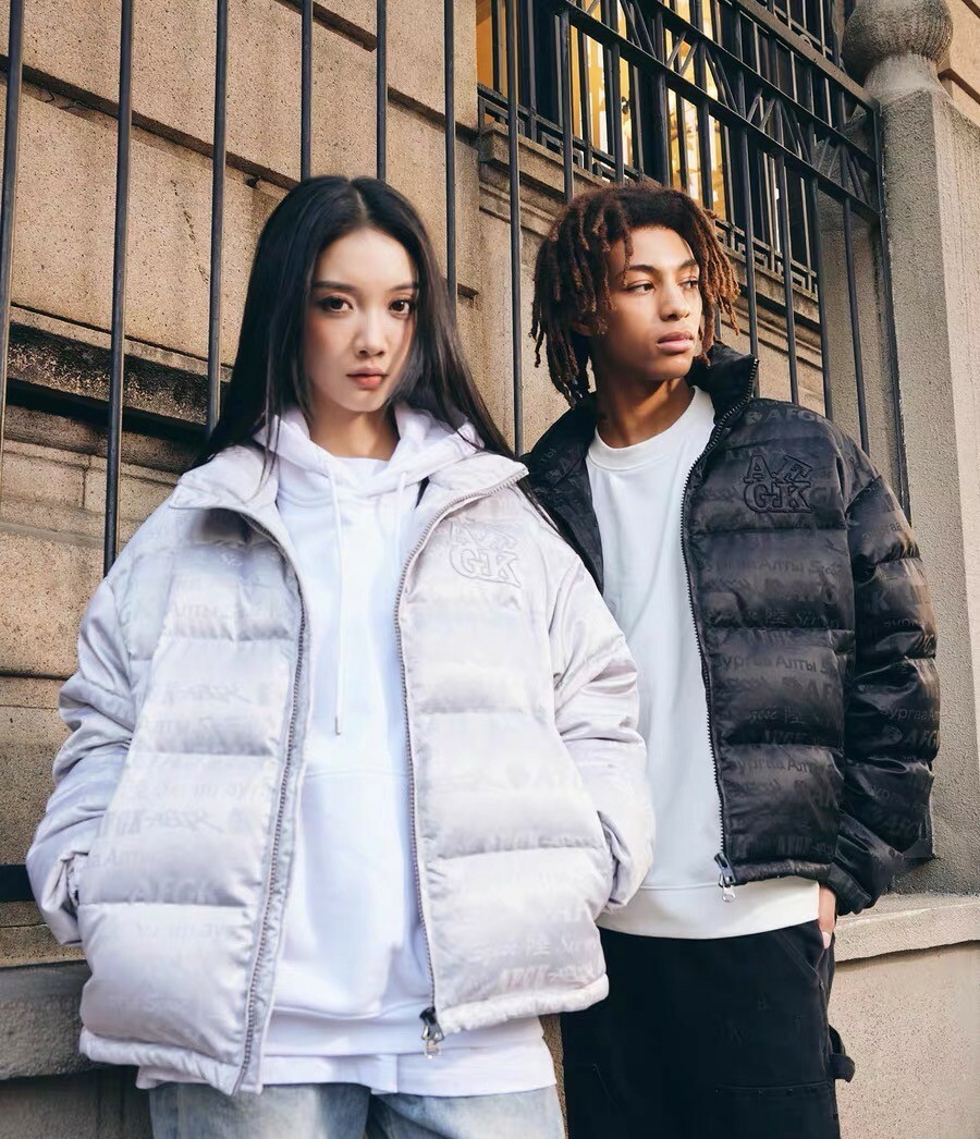 AFGK all-over jacquard down jacket A FEW GOOD KIDS