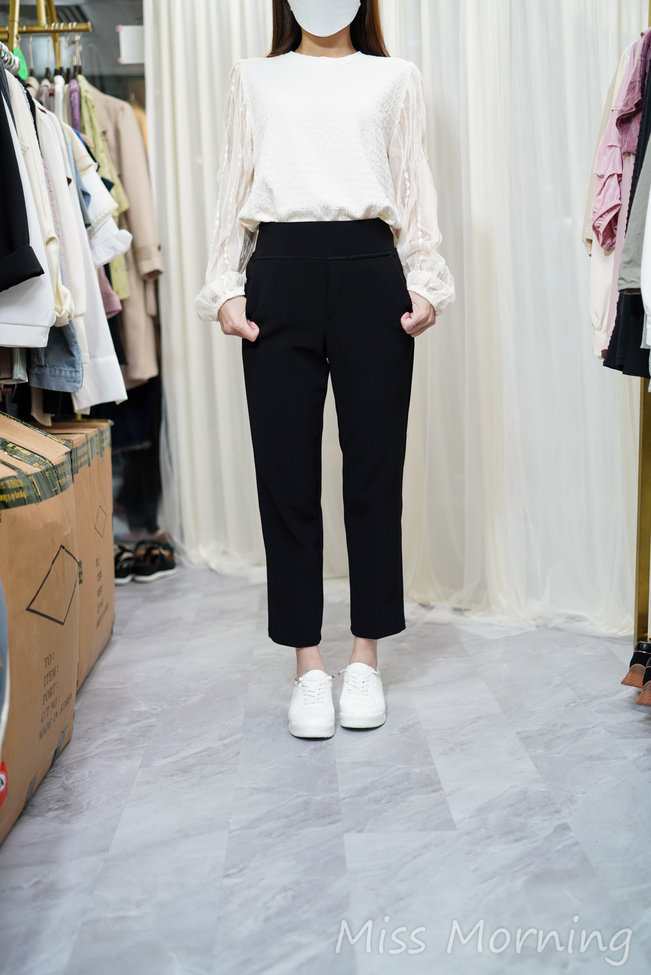 流星花兒紗紗袖上衣(14136)